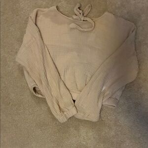 Bella Dahl Cream Textured Blouse